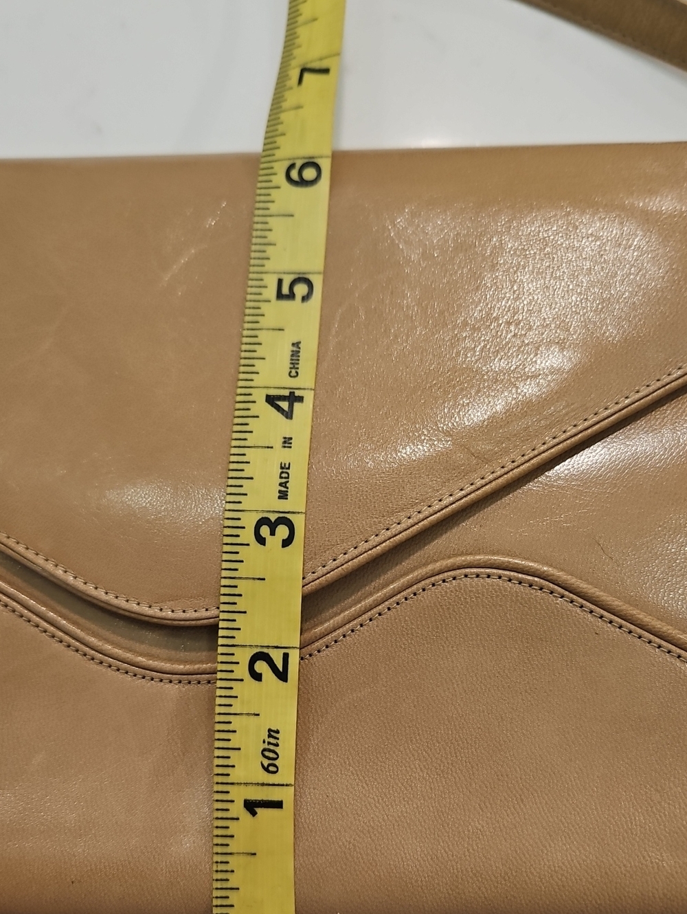 Vtg Charles Jourdan Paris Kid Leather Envelope Bag Clutch Removable Strap EUC - Picture 6 of 9